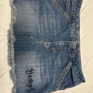 Harley-Davidson Distressed Blue Skirt